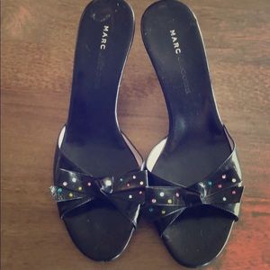 Marc Jacobs bejewels kitten heeled sandals